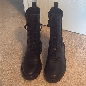 Sam Edelman Black Combat & Moto Boots